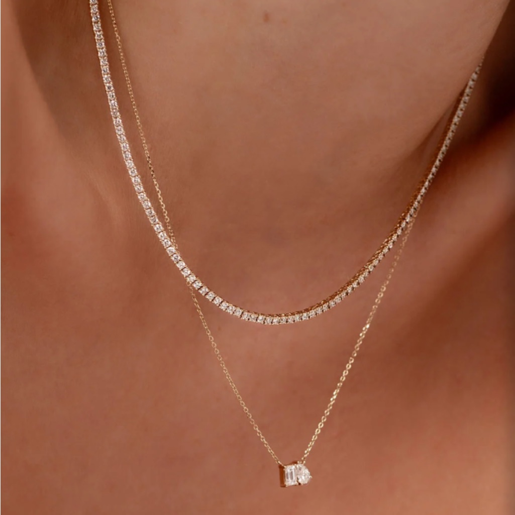 Classic Diamond Tennis Necklace 3 Ct Ring Concierge